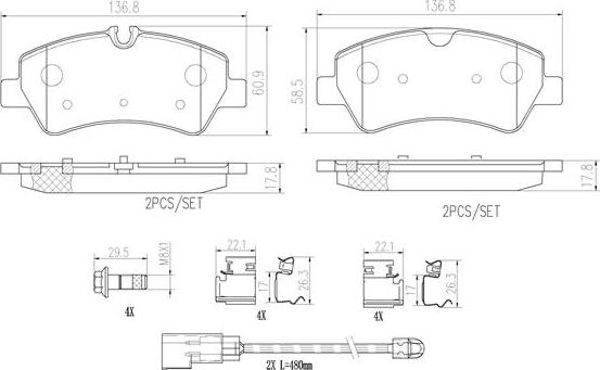 Brembo P24187N - Тормозные колодки, дисковые, комплект unicars.by