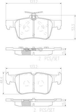 Brembo P24175N - Тормозные колодки, дисковые, комплект unicars.by