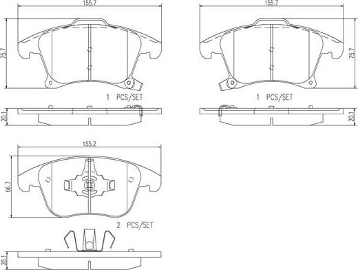 Brembo P24173N - Тормозные колодки, дисковые, комплект unicars.by