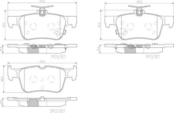 Brembo P24201N - Тормозные колодки, дисковые, комплект unicars.by