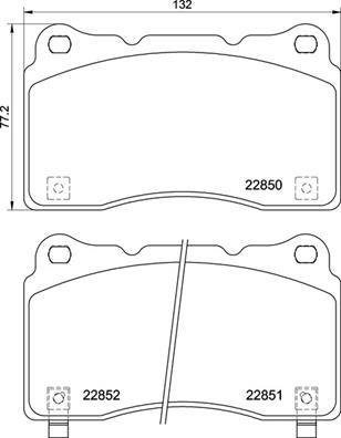 Brembo P 28 099 - Тормозные колодки, дисковые, комплект unicars.by