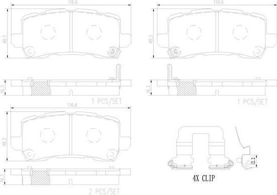 Brembo P 28 091 - Тормозные колодки, дисковые, комплект unicars.by