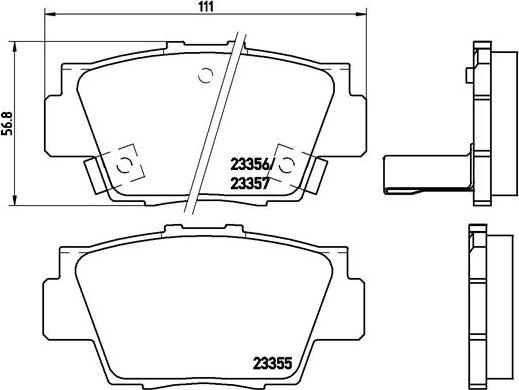 Brembo P 28 040 - Тормозные колодки, дисковые, комплект unicars.by