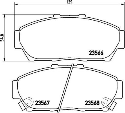 Brembo P 28 048 - Тормозные колодки, дисковые, комплект unicars.by