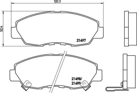 Brembo P 28 042 - Тормозные колодки, дисковые, комплект unicars.by