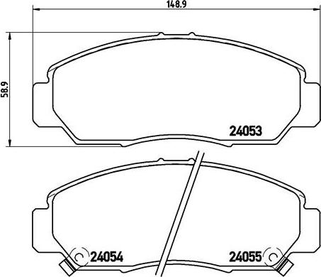 Brembo P 28 047 - Тормозные колодки, дисковые, комплект unicars.by