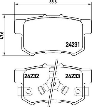 Brembo P 28 051 - Тормозные колодки, дисковые, комплект unicars.by