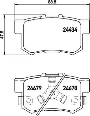 Brembo P 28 061 - Тормозные колодки, дисковые, комплект unicars.by