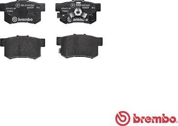 Brembo P 28 061 - Тормозные колодки, дисковые, комплект unicars.by