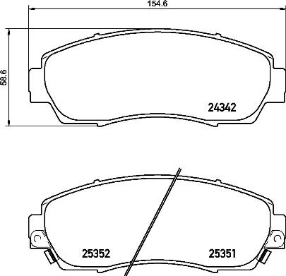 Brembo P 28 068 - Тормозные колодки, дисковые, комплект unicars.by