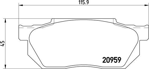 Brembo P 28 006 - Тормозные колодки, дисковые, комплект unicars.by