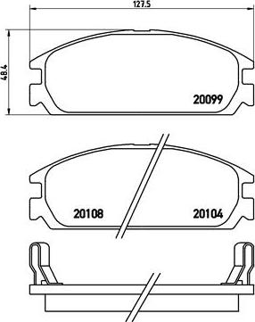 Brembo P 28 010 - Тормозные колодки, дисковые, комплект unicars.by