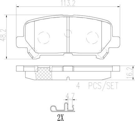 Brembo P 28 082 - Тормозные колодки, дисковые, комплект unicars.by