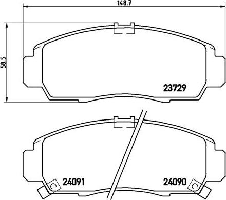 Brembo P 28 034 - Тормозные колодки, дисковые, комплект unicars.by