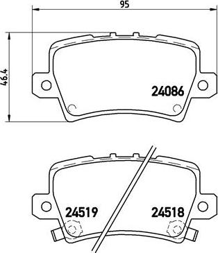 Brembo P 28 038 - Тормозные колодки, дисковые, комплект unicars.by