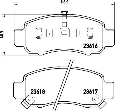 Brembo P 28 033 - Тормозные колодки, дисковые, комплект unicars.by