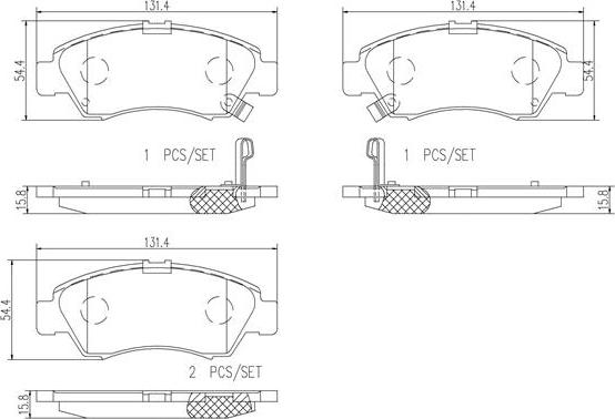 Brembo P28024N - Тормозные колодки, дисковые, комплект unicars.by