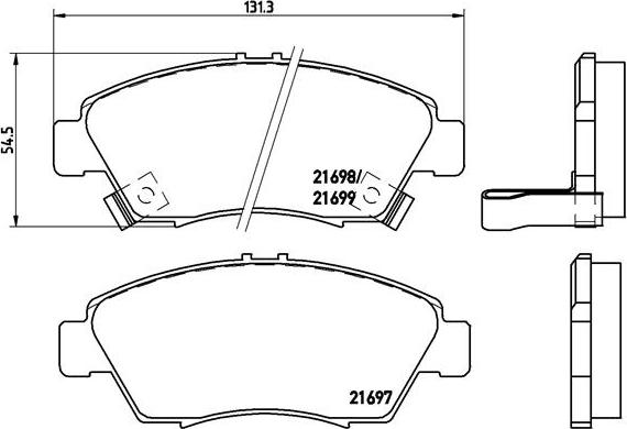 Brembo P 28 024 - Тормозные колодки, дисковые, комплект unicars.by