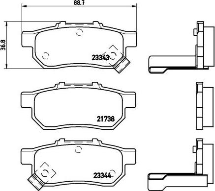 Brembo P 28 025 - Тормозные колодки, дисковые, комплект unicars.by