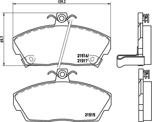 Brembo P 28 020 - Тормозные колодки, дисковые, комплект unicars.by