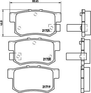 Brembo P 28 022 - Тормозные колодки, дисковые, комплект unicars.by