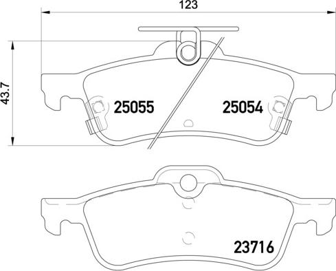 Brembo P 28 070 - Тормозные колодки, дисковые, комплект unicars.by