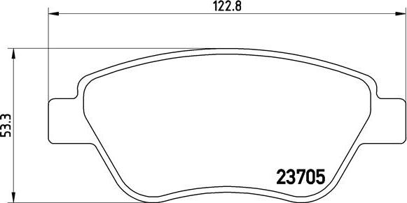 Brembo P 23 099 - Тормозные колодки, дисковые, комплект unicars.by