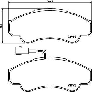 Brembo P 23 092 - Тормозные колодки, дисковые, комплект unicars.by