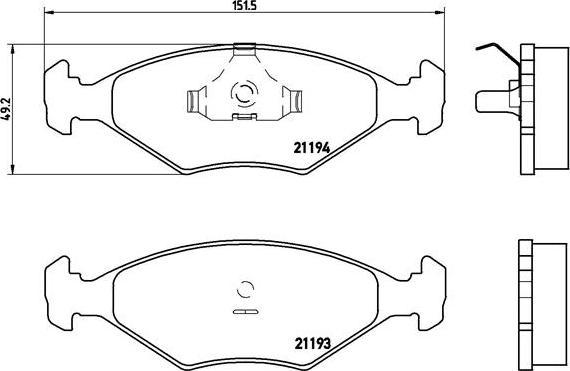 Brembo P 23 040 - Тормозные колодки, дисковые, комплект unicars.by