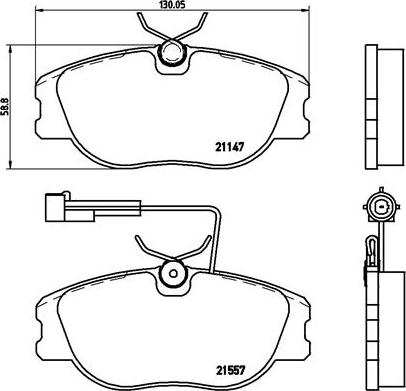 Brembo P 23 043 - Тормозные колодки, дисковые, комплект unicars.by