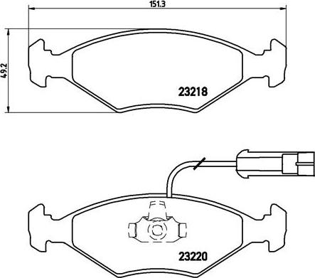 Brembo P 23 056 - Тормозные колодки, дисковые, комплект unicars.by