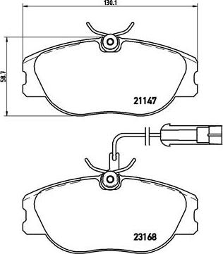 Brembo P 23 066 - Тормозные колодки, дисковые, комплект unicars.by