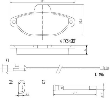 Brembo P23060N - Тормозные колодки, дисковые, комплект unicars.by