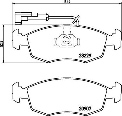 Brembo P 23 063 - Тормозные колодки, дисковые, комплект unicars.by