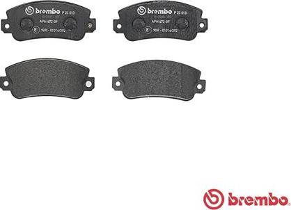 Brembo P 23 013 - Тормозные колодки, дисковые, комплект unicars.by