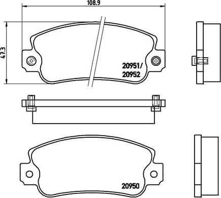 Brembo P 23 013 - Тормозные колодки, дисковые, комплект unicars.by