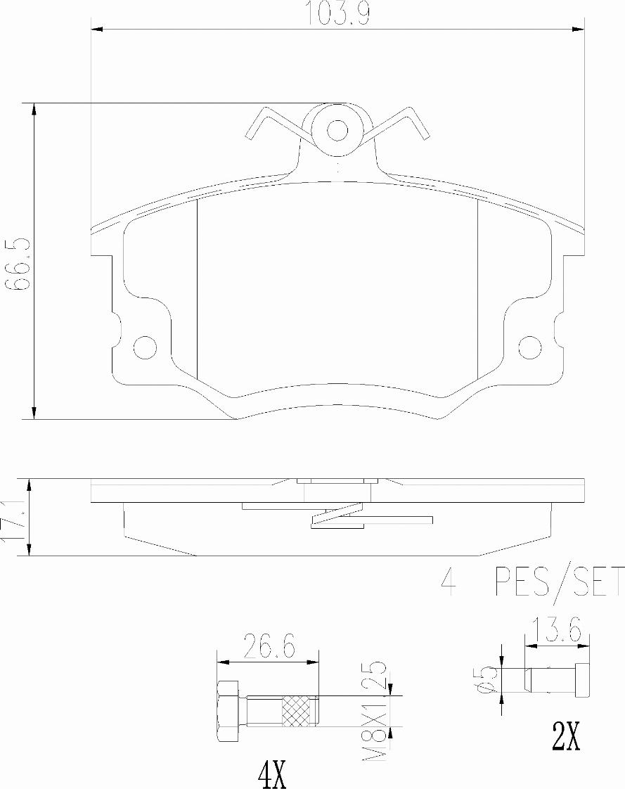 Brembo P23017N - Тормозные колодки, дисковые, комплект unicars.by