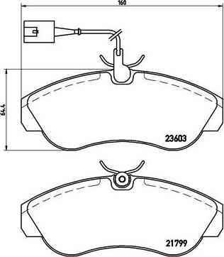 Brembo P 23 084 - Тормозные колодки, дисковые, комплект unicars.by