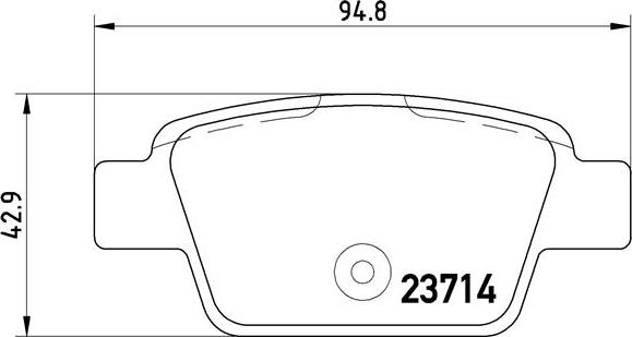 Brembo P 23 080 - Тормозные колодки, дисковые, комплект unicars.by