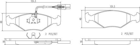 Brembo P23039N - Тормозные колодки, дисковые, комплект unicars.by