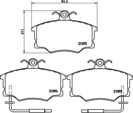 Brembo P 23 034 - Тормозные колодки, дисковые, комплект unicars.by