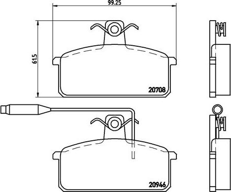 Brembo P 23 024 - Тормозные колодки, дисковые, комплект unicars.by