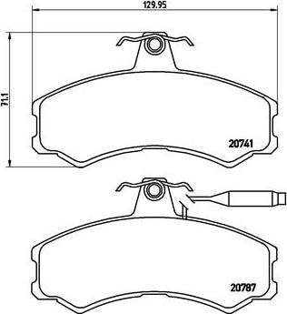 Brembo P 23 022 - Тормозные колодки, дисковые, комплект unicars.by