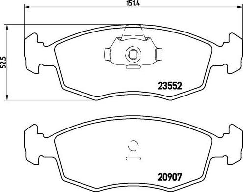 Brembo P 23 079 - Тормозные колодки, дисковые, комплект unicars.by