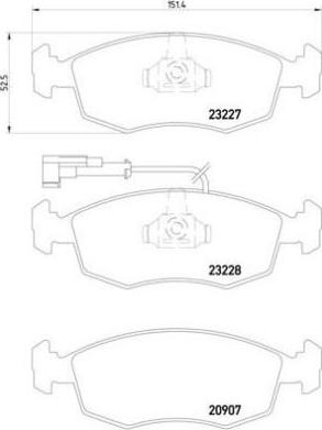 Brembo P 23 076 - Тормозные колодки, дисковые, комплект unicars.by