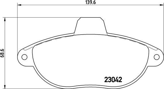 Brembo P 23 072 - Тормозные колодки, дисковые, комплект unicars.by