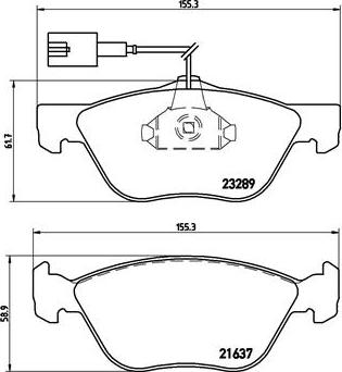 Brembo P 23 077X - Тормозные колодки, дисковые, комплект unicars.by