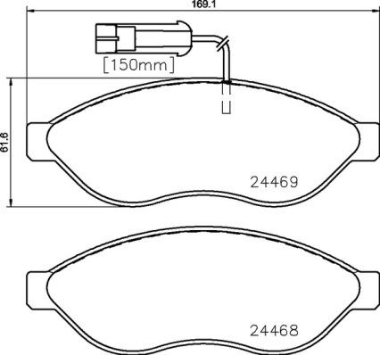 Brembo P 23 144 - Тормозные колодки, дисковые, комплект unicars.by