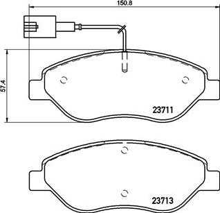 Brembo P 23 145 - Тормозные колодки, дисковые, комплект unicars.by