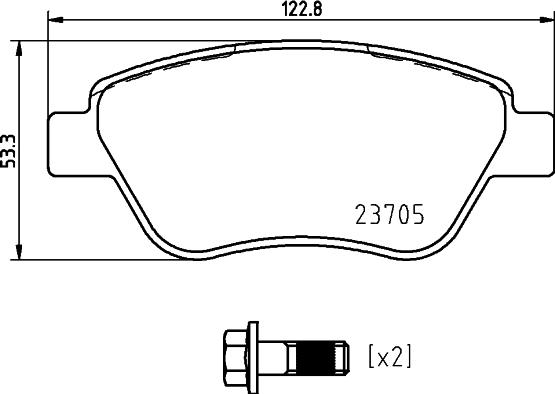 Brembo P 23 169 - Тормозные колодки, дисковые, комплект unicars.by